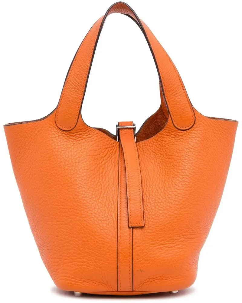 Hermès Crossbody Bags Clemence Picotin Lock 18 orange Orange