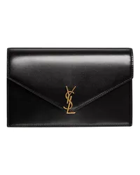 Saint Laurent Crossbody Bags Envelope Mini Smooth Leather Bag Schwarz