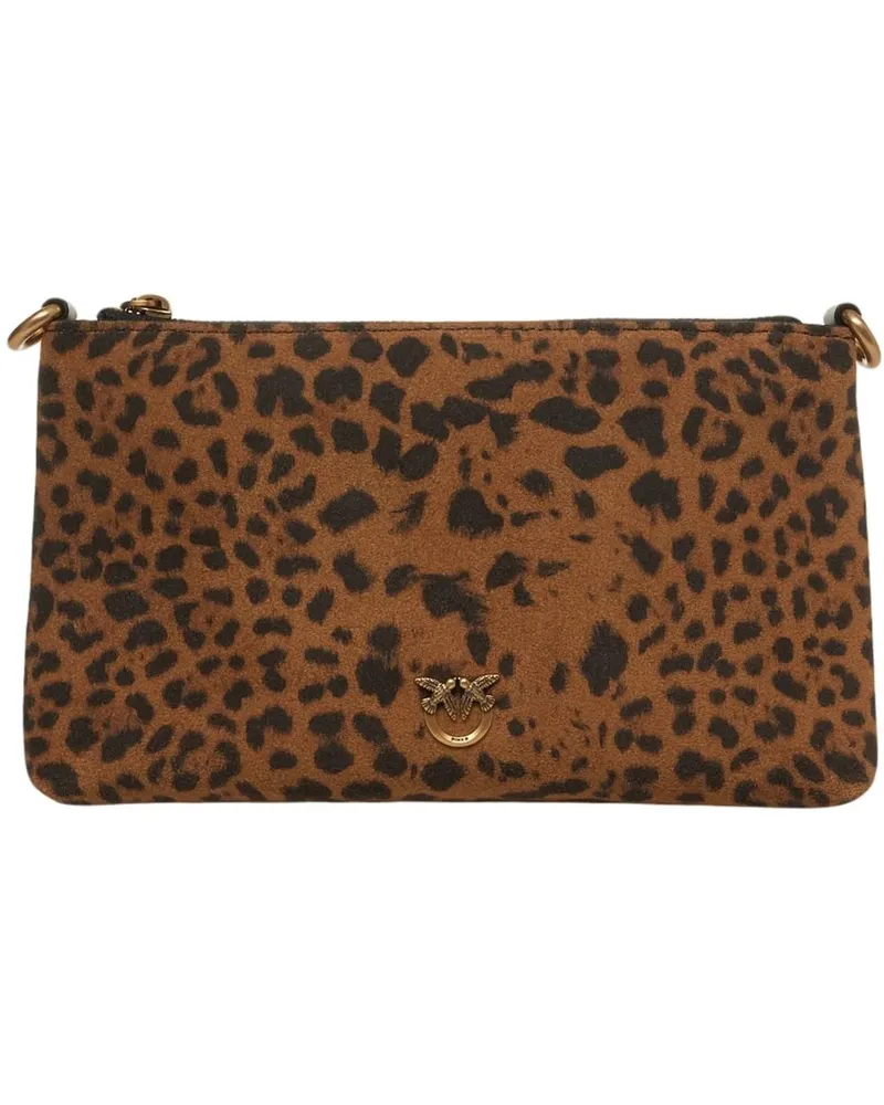Pinko Crossbody Bags Bag with animal print braun Braun