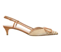 Hohe Schuhe VLogo Sling Back beige