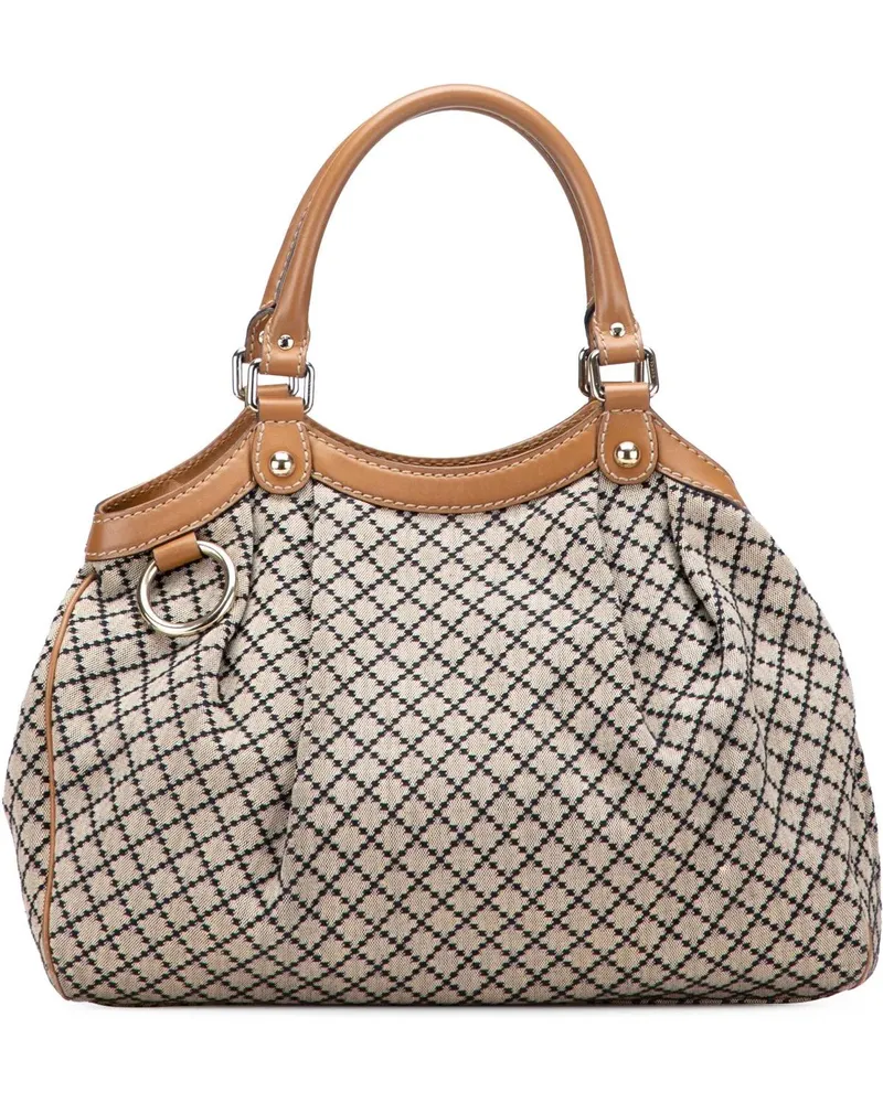 Gucci Shopper Medium Diamante Canvas Sukey Tote braun Braun