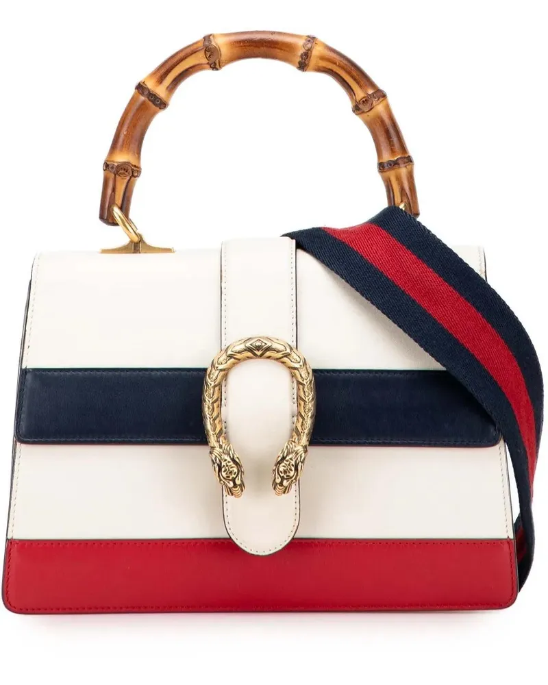 Gucci Hobo Bags Medium Leather Bamboo Dionysus Web Satchel weiß Weiß