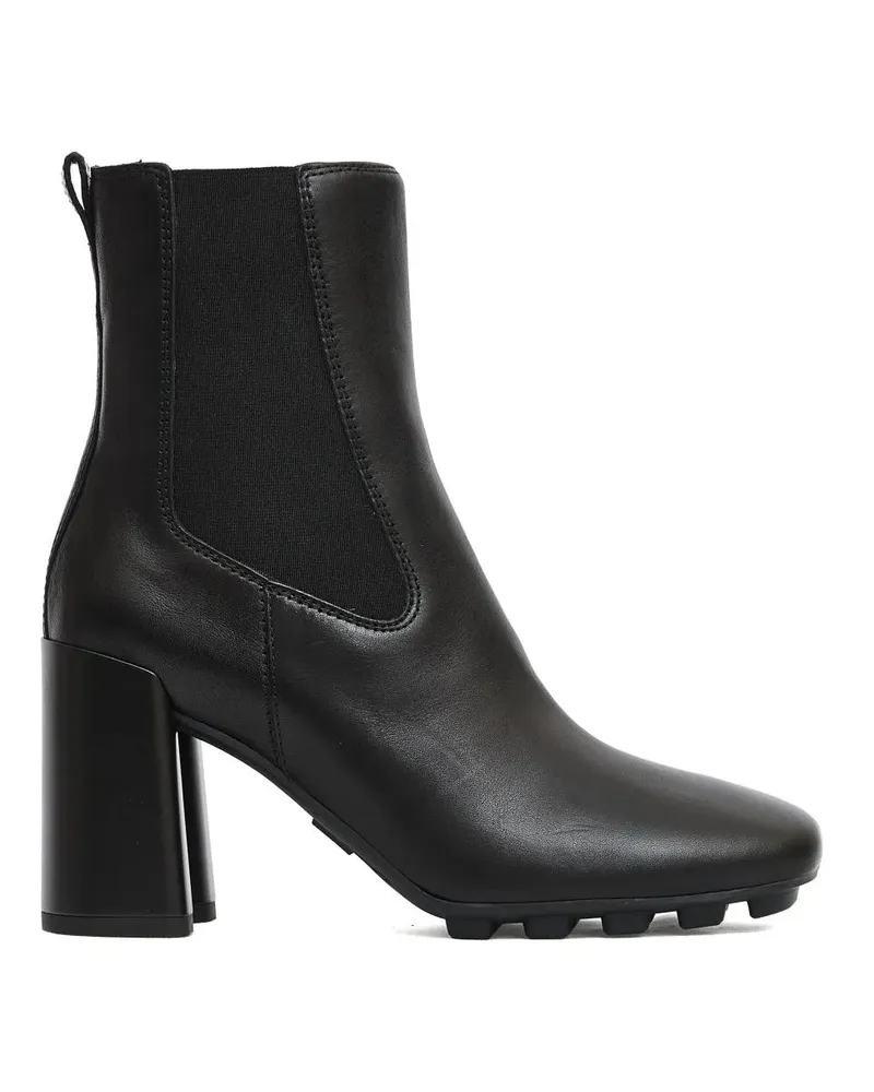 Hogan Stiefel Chelsea Black Leather 85Mm Ankle Boot schwarz Schwarz