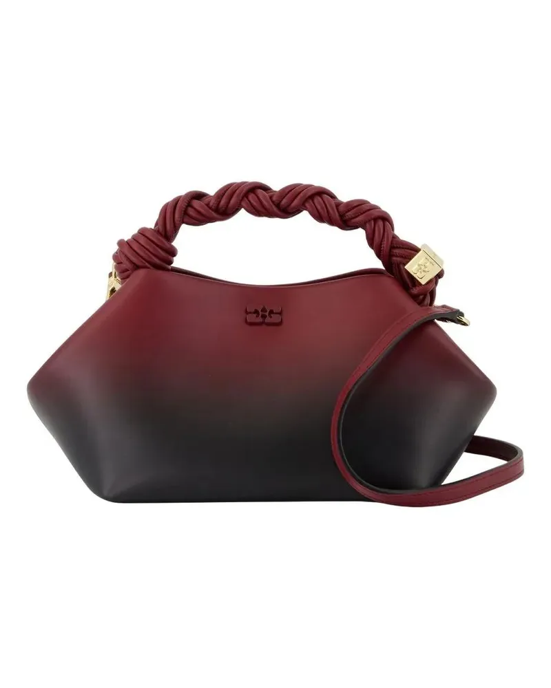 Ganni Hobo Bags Bou Small Crossbody - Leather - Burgundy rot Rot