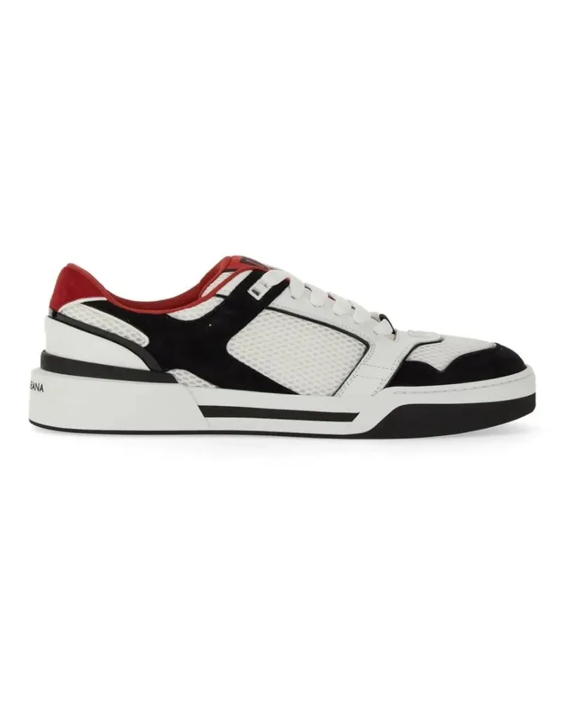 Dolce & Gabbana Low-Top Sneaker Leather And Mesh Sneaker weiß Weiß
