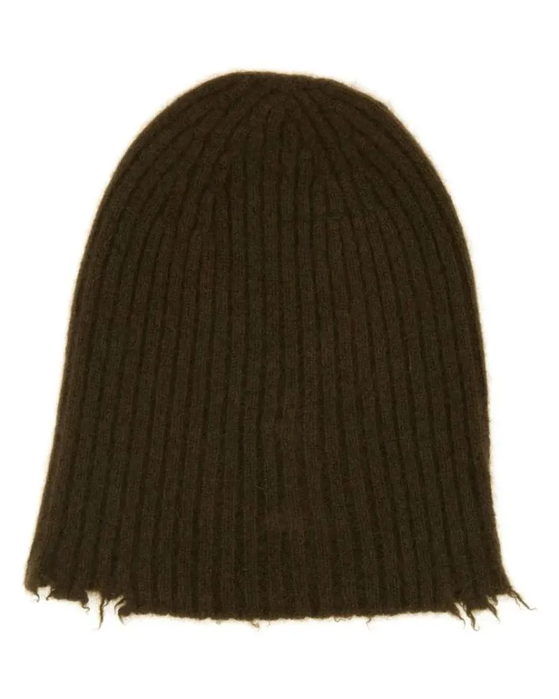 Uma Wang Caps & Mützen Cashmere Beanie grün Grün