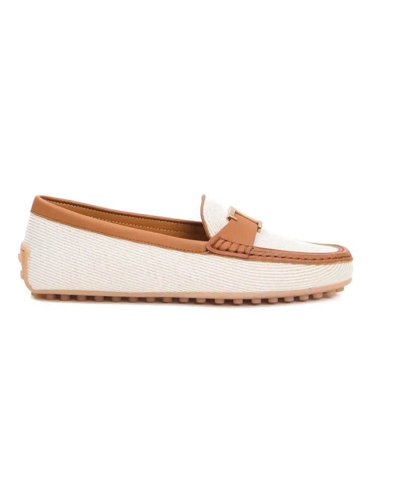 TOD'S City Gommino Fabric Cream Leather Leather beige Beige