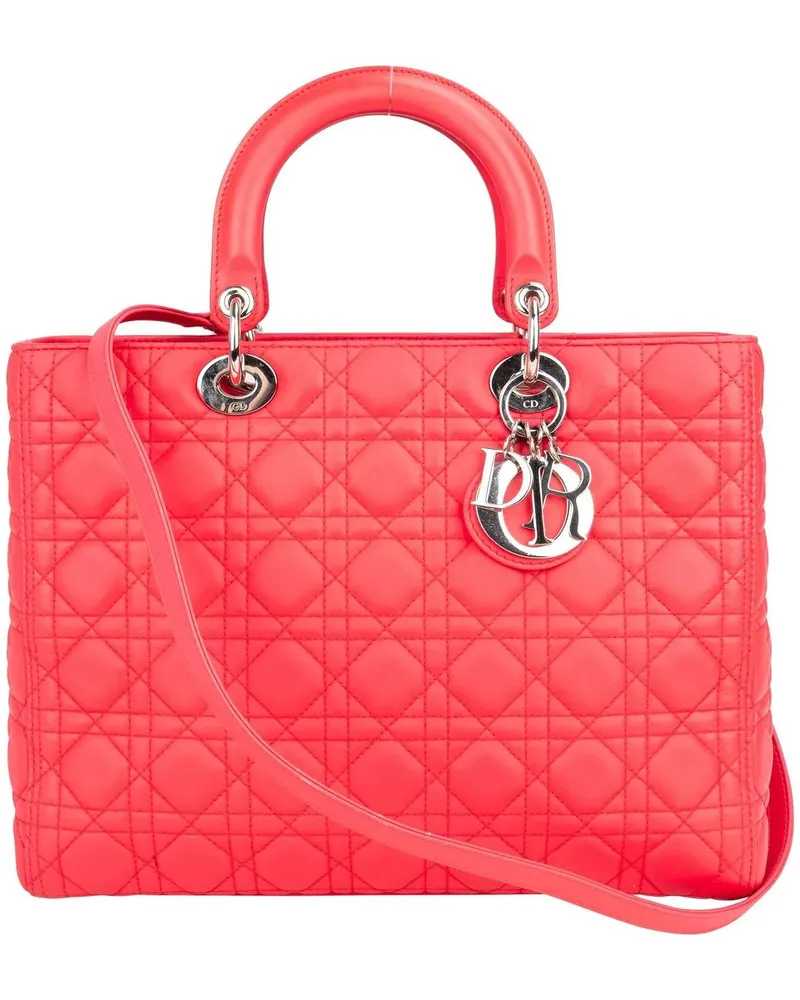 Dior Crossbody Bags  Quilted Leather Lady Dior Handbag rot Rot