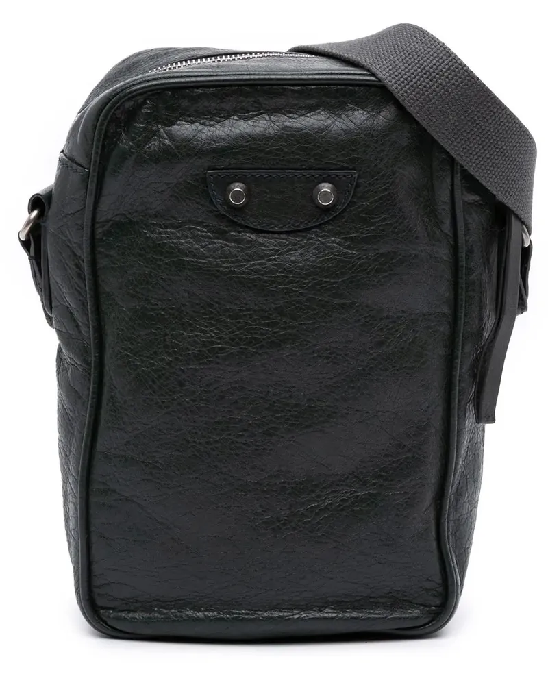 Balenciaga Hobo Bags Lambskin Motocross Classic Reporter Crossbody grün Grün