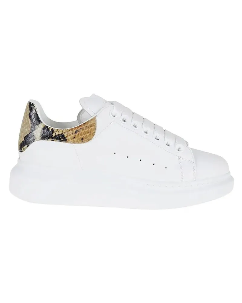Alexander McQueen Low-Top Sneaker Oversize Leather Sneakers weiß Weiß
