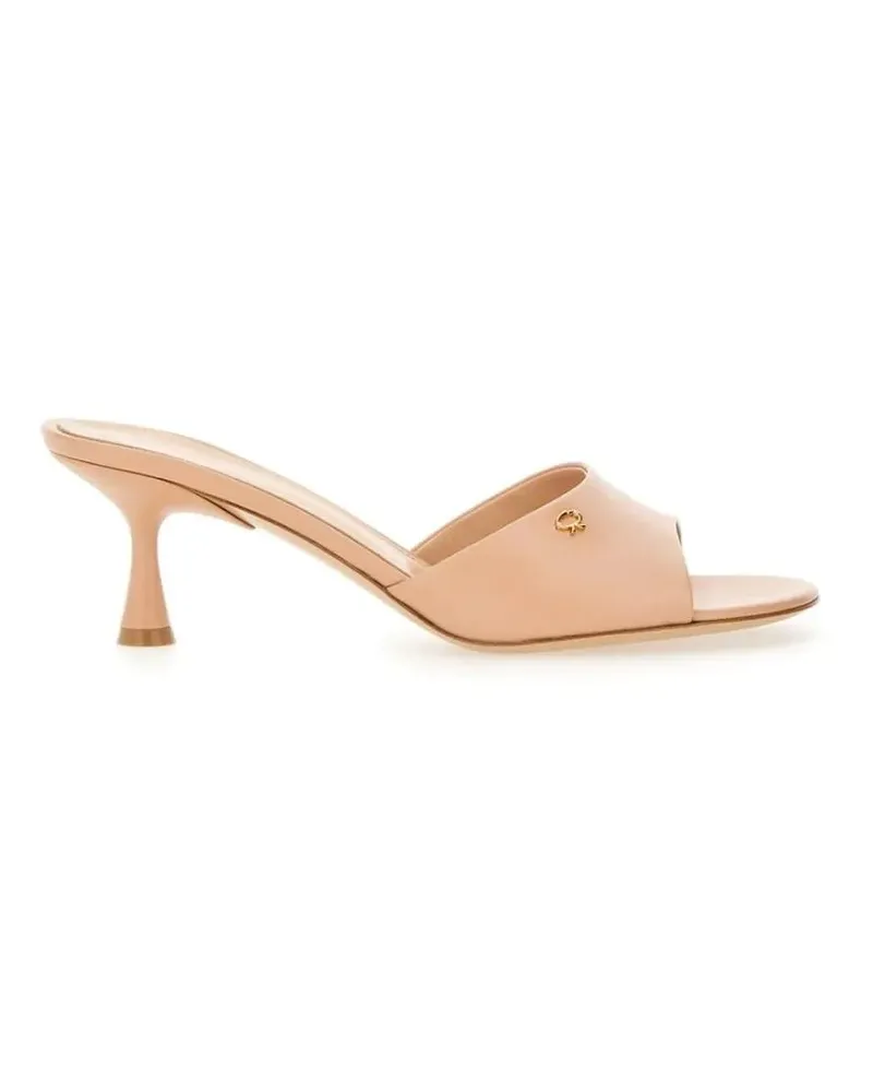 Gianvito Rossi Slipper & Pantoletten "Ascent" Open-Toe Calf Leather Mules beige Beige