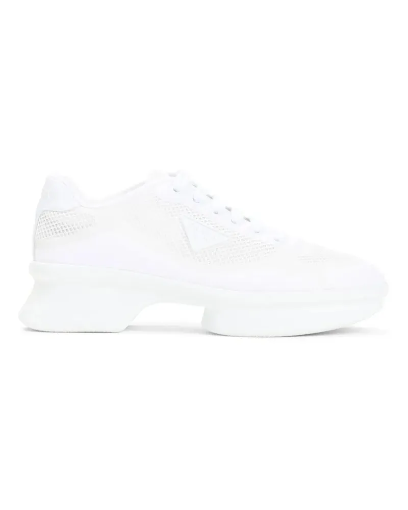 Prada Low-Top Sneaker Chunky Sole Sneakers With Breathable Mesh Upper weiß Weiß