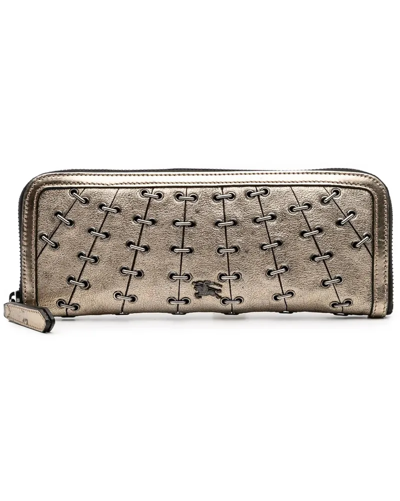 Burberry Clutches Metallic Leather Clutch goldfarben 