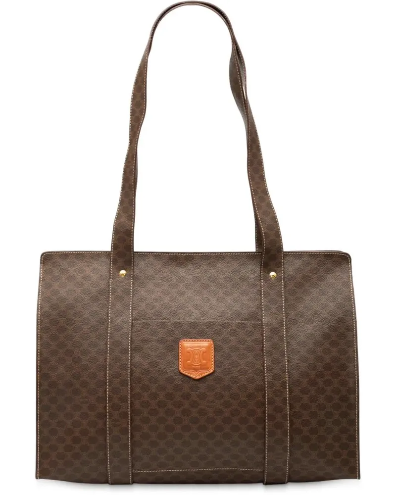 Celine Shopper Macadam Coated Canvas Tote braun Braun