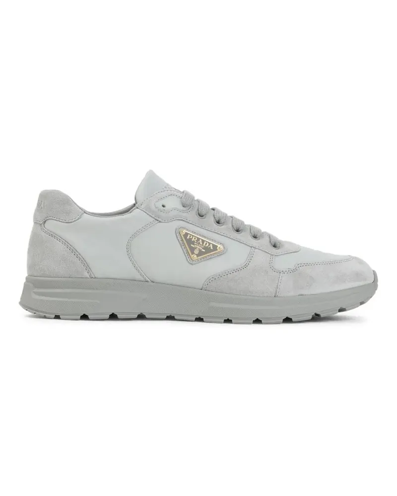 Prada Low-Top Sneaker Modern Grey Sneakers With Textured Design grau Grau