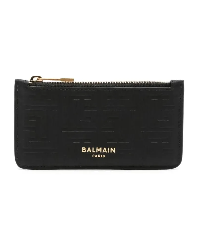 Balmain Portemonnaies 4G-Motif Card Holder Schwarz