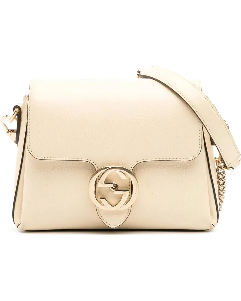 Gucci Hobo Bags Small Dollar Calfskin Interlocking G Crossbody weiß Weiß