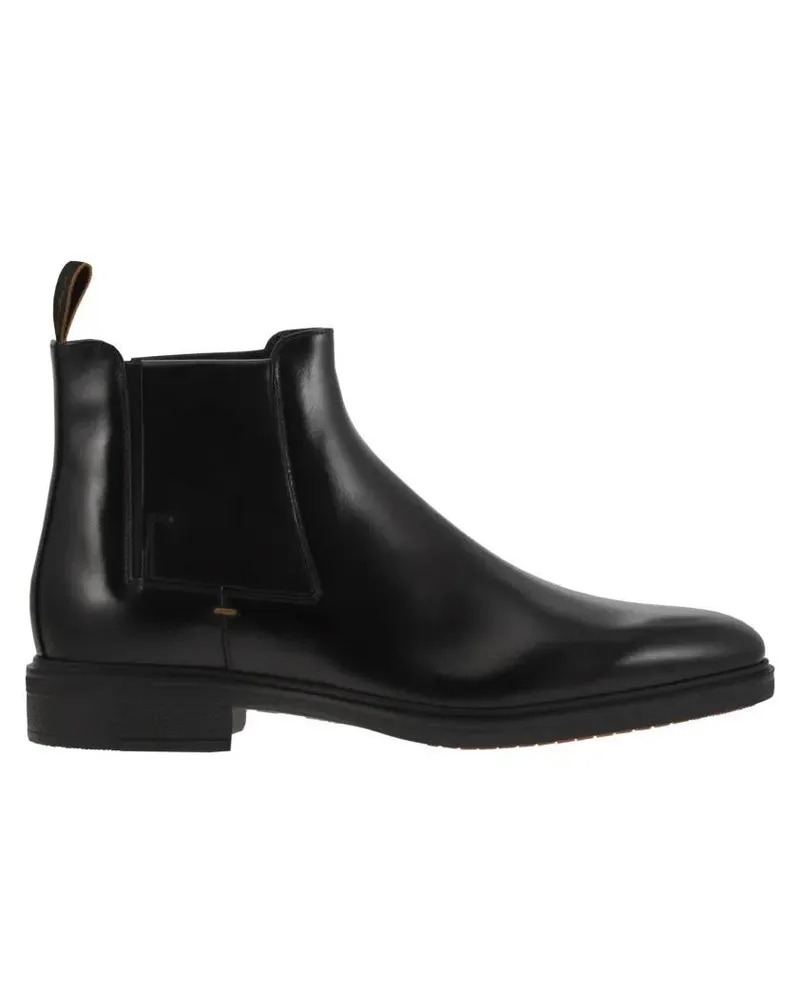 Santoni Stiefel Ultra-Lightweight Black Leather Boot schwarz Schwarz