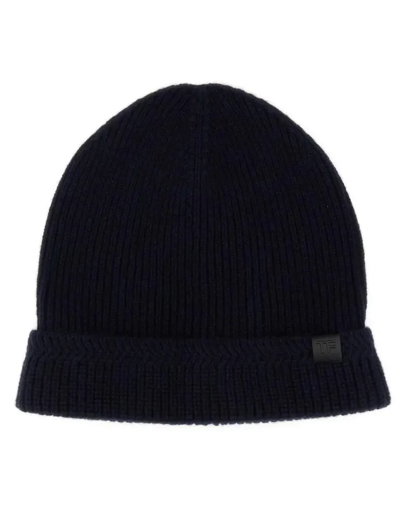 Tom Ford Caps & Mützen Cashmere Beanie Hat blau Blau
