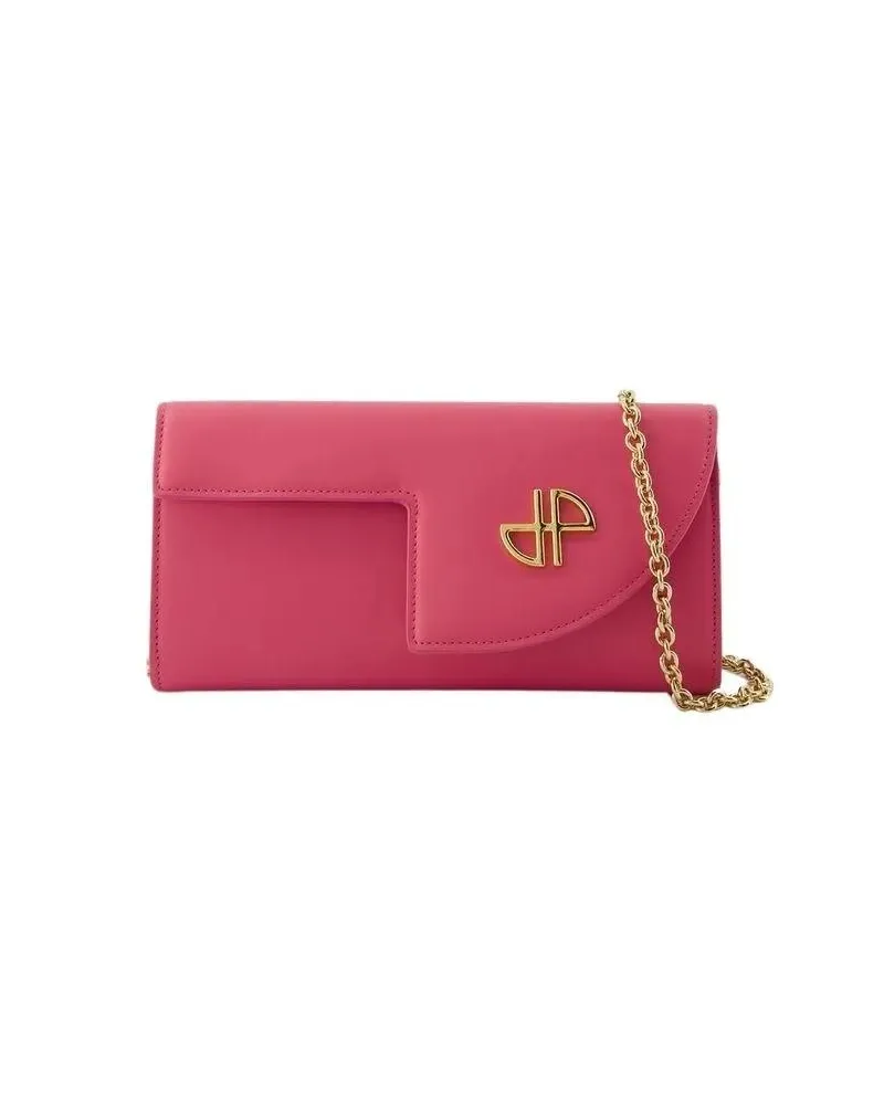 Patou Hobo Bags Wallet On Chain - Leather - Pink pink Rosa