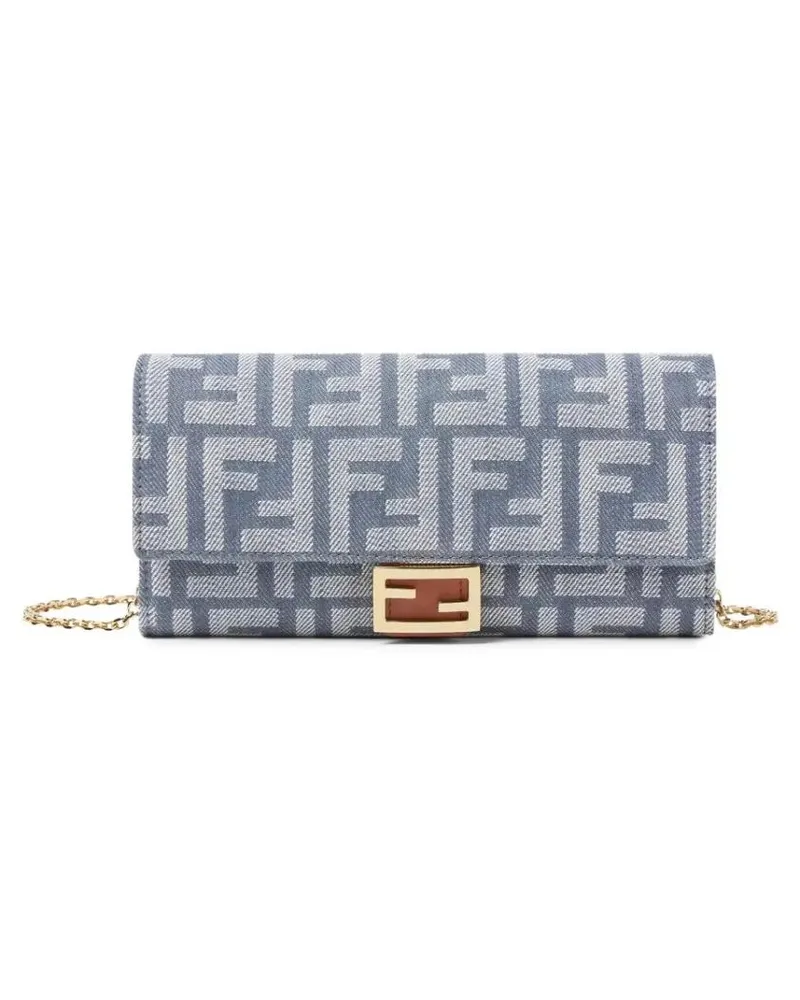 Fendi Portemonnaie "Continental Baguette" Wallet blau Blau