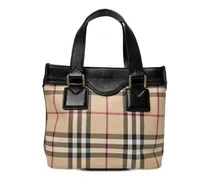 Shopper & Totes Beige/Black Mini Check Tote beige
