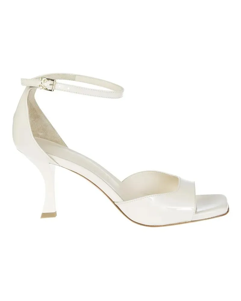 Sergio Levantesi Sandalen High-Heeled Sandals With Glossy Finish weiß Weiß