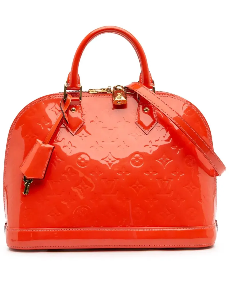 Louis Vuitton Hobo Bags Monogram Vernis Alma PM orange Orange