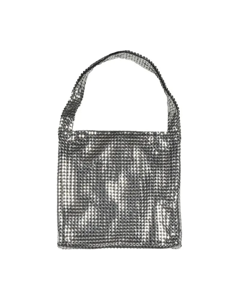 Paco Rabanne Crossbody Bags Small Pixel Shoulder Bag In Silver Mesh silberfarben 