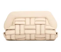 Clutches Clutch Vegan Leather Intreccio Beige Con Profili beige