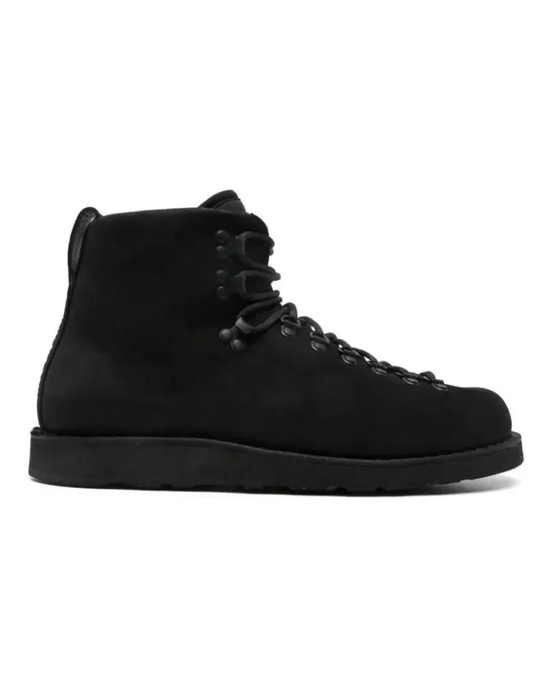 Stone Island Stiefel Leather Ankle Boots schwarz Schwarz