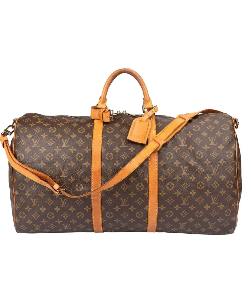 Louis Vuitton Crossbody Bags  Canvas Monogram Keepall 60 Bandoulie braun Braun