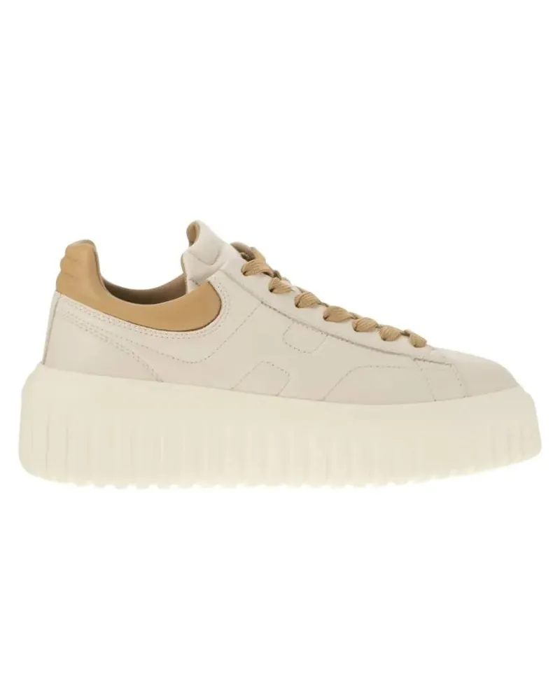 Hogan Low-Top Sneaker Nappa Leather H-Stripes Sneakers beige Beige