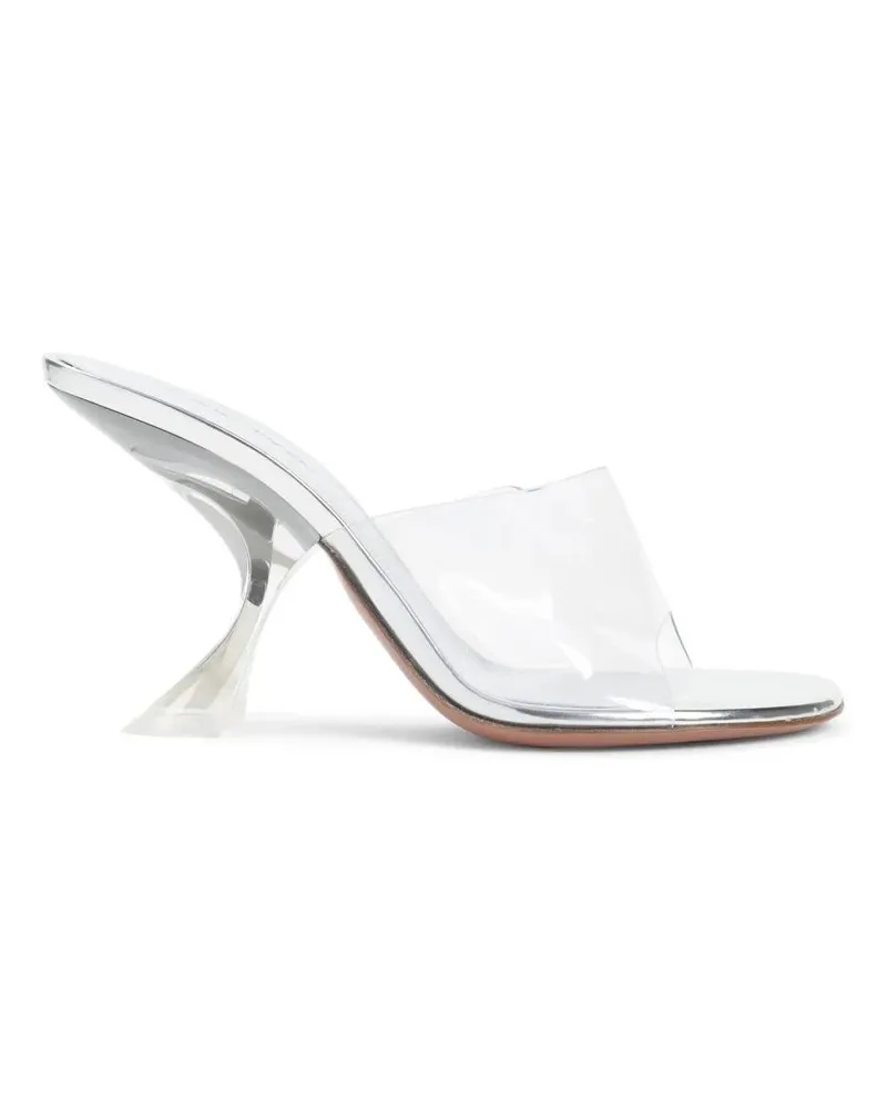 Amina Muaddi Sandalen Taylor Glass 90 Transparent Pvc Sandals silberfarben Silber