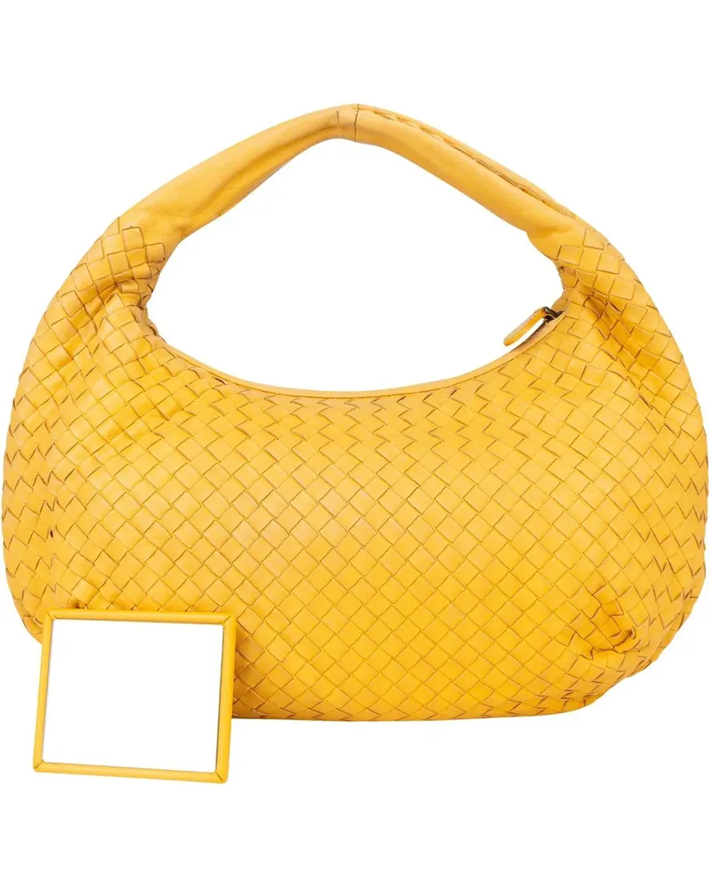 Bottega Veneta Crossbody Bags  Yellow Intrecciato Leather Belly Ho gelb Gelb