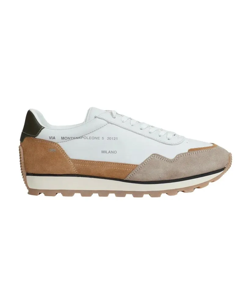 Hogan Low-Top Sneaker Running 86Er Suede Leather Black Blue Dove weiß Weiß