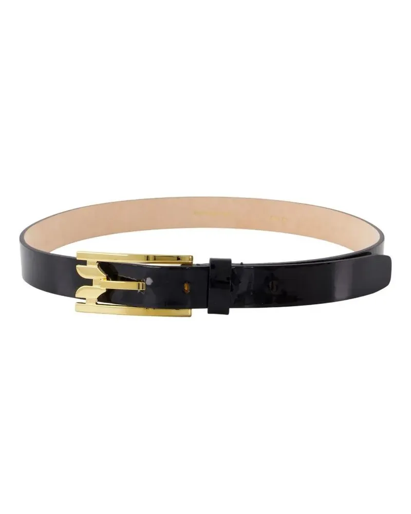 Victoria Beckham Gürtel Regular Pin Buckle Belt - Leather - Black schwarz Schwarz