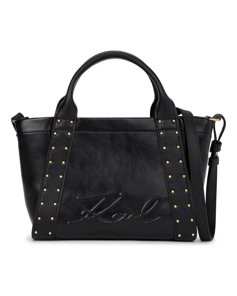 Karl Lagerfeld Shopper K/Ville Kleine Tote Bag mit Nieten schwarz Schwarz