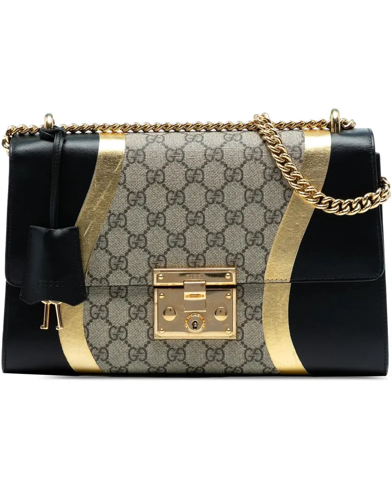 Gucci Hobo Bags Large GG Supreme Osiride Padlock Crossbody braun Braun