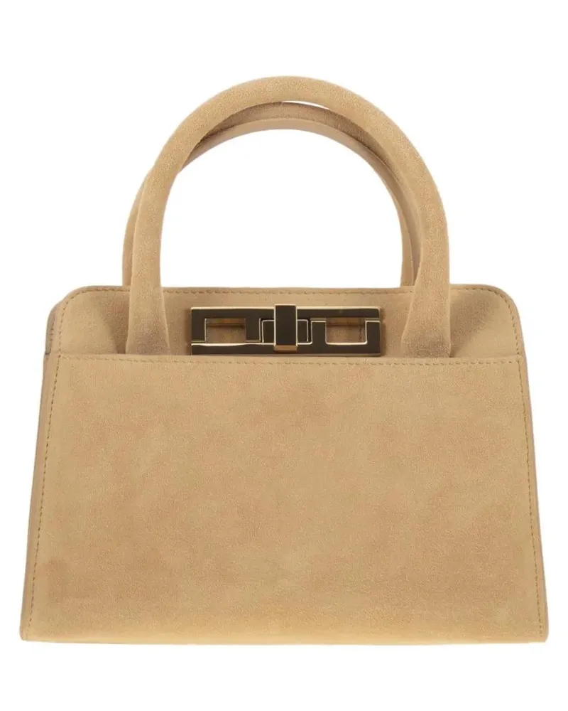 Fabiana Filippi Hobo Bags Small Handbag With Metal Accessory beige Beige
