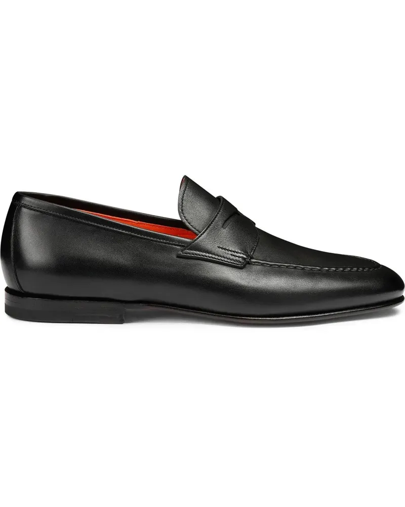Santoni Loafer Men's polished leather penny loafer weiß Weiß