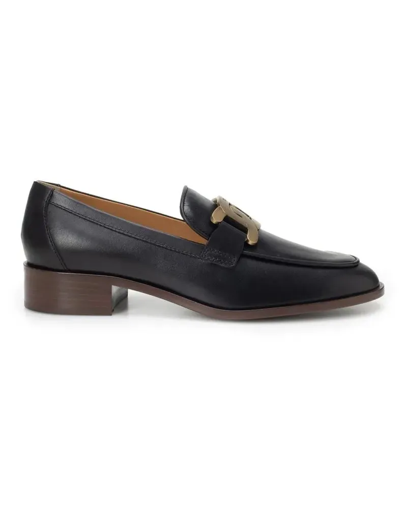 TOD'S Leather Loafers schwarz Schwarz