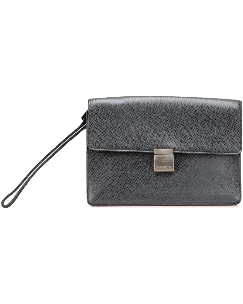 Louis Vuitton Clutches Taiga Selenga schwarz Schwarz