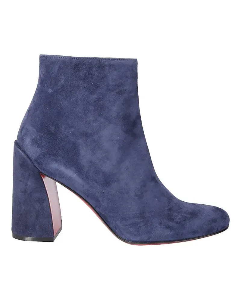 Christian Louboutin Hohe Schuhe Suede Ankle Boots With Almond Toe blau Blau