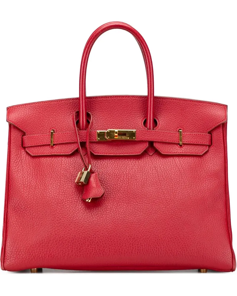 Hermès Crossbody Bags Togo Birkin Retourne 35 rot Rot
