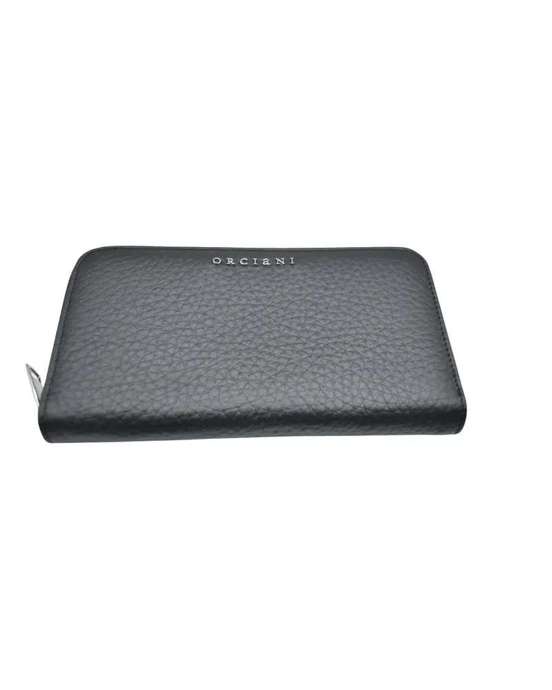 Orciani Portemonnaie Textured Zip-Around Wallet grau Grau