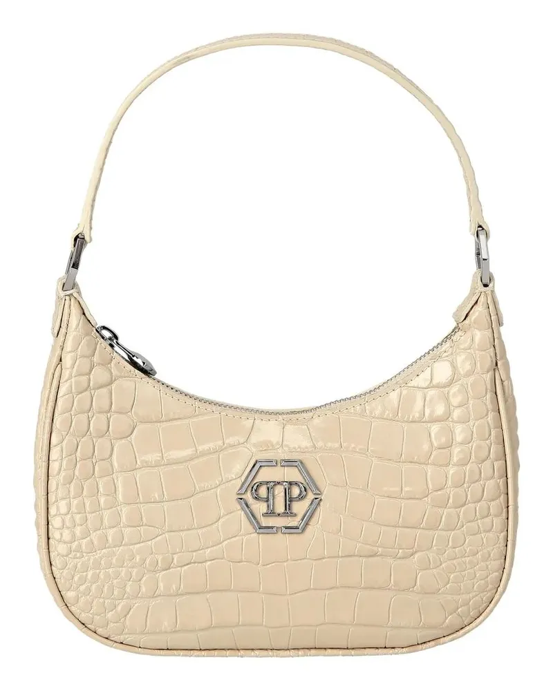Philipp Plein Hobo Bags Umhängetasche Cocco Crocco Print beige Beige