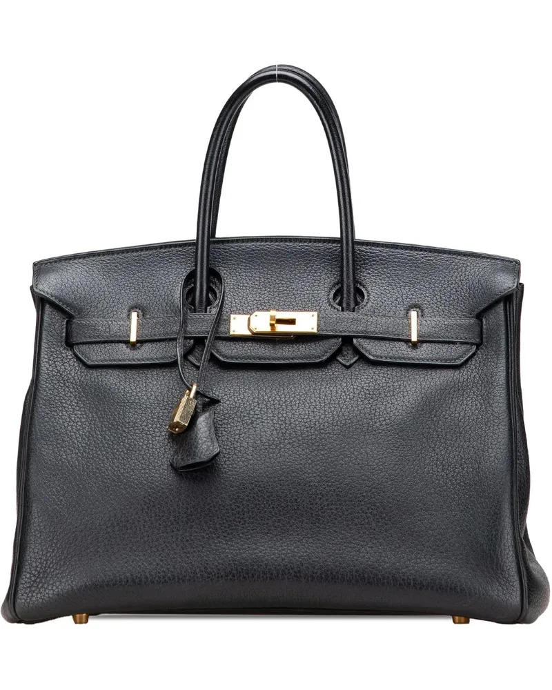 Hermès Crossbody Bags Togo Birkin Retourne 35 schwarz Schwarz