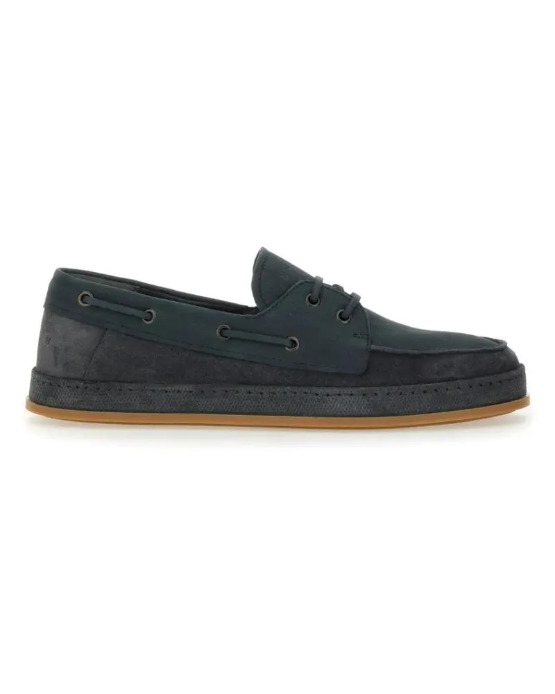 Hogan Loafer Leather Boat Moccasin schwarz Schwarz