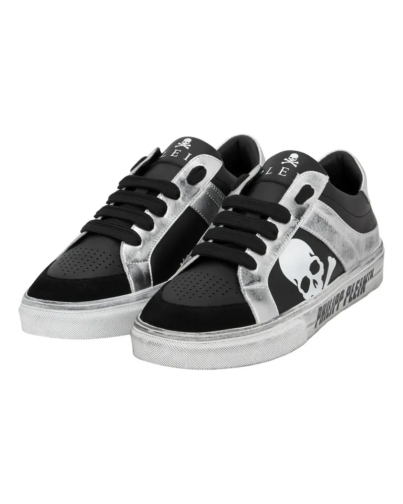 Philipp Plein Low-Top Sneaker Low-Top Leather Sneakers Retrokickz Tm schwarz Schwarz